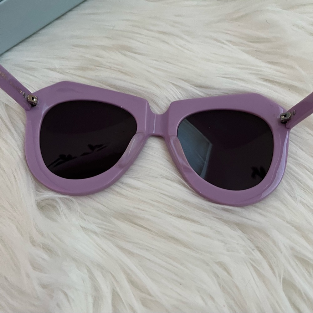 Karen Walker Women's Chunky Lilac Sunglasses - Fashionable UV Shades - Picture 6 of 8